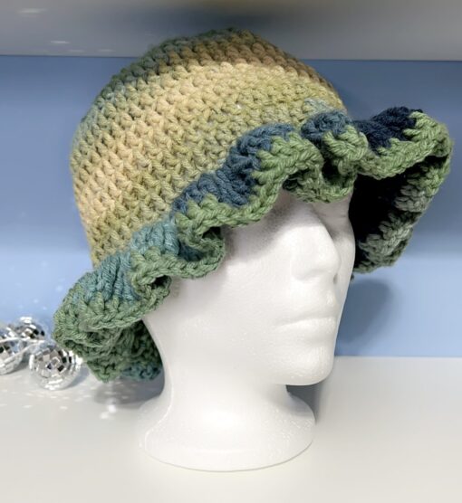 Handmade Ruffled Crochet Bucket Hat