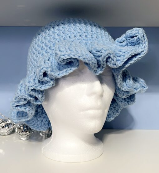 Handmade Sky blue Crochet Bucket Hat