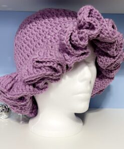 Purple Crochet Bucket Hat