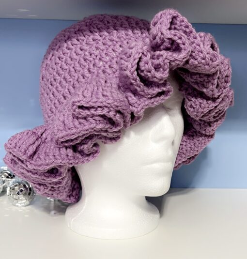 Purple Crochet Bucket Hat